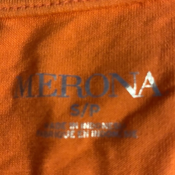 MERONA TANGERINE ORANGE ORANGE TOP NEW PETITE SMALL - Picture 3 of 8